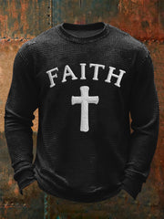 Men's Faith Printed Waffle Long Sleeve T-Shirt