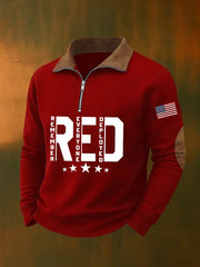 Men's Red Friday Veteran Casual Zipper Sweatshirt