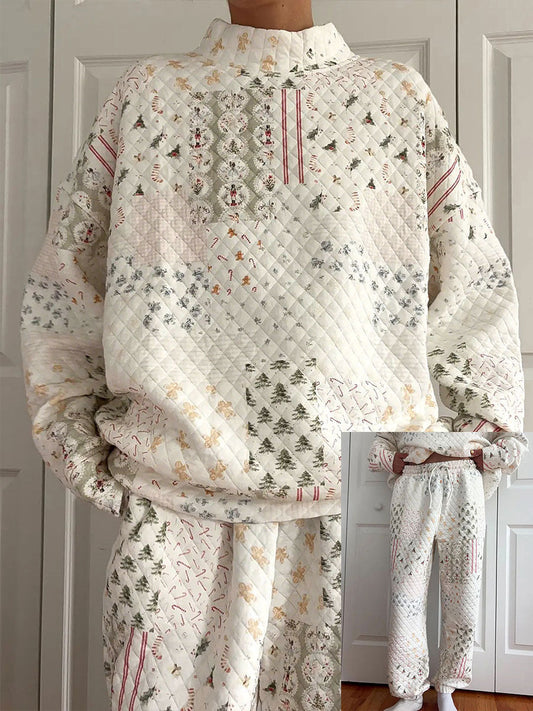 Women's Christmas sweatshirt and long pants sets