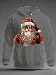 Men's santa claus Oversized Drop-Shoulder Hoodie with Pockets