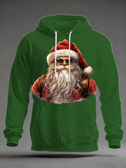 Men's santa claus Oversized Drop-Shoulder Hoodie with Pockets