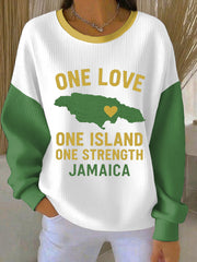 Women's Hurricane Melissa One Love One Island One Strength Support Jamaica Sweatshirt
