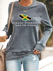Women's Hurricane Melissa Jamaica Stronger Than The Storm Sweatshirt