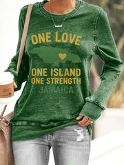 Women's Hurricane Melissa One Love One Island One Strength Jamaica Sweatshirt