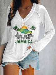 Women's Hurricane Melissa Pray For Jamaica Print Tops