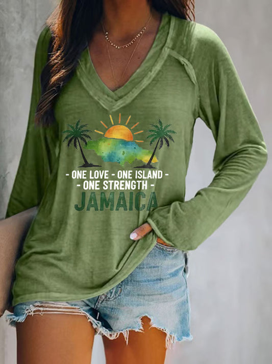 Women's Hurricane Melissa Pray For Jamaica Print Tops