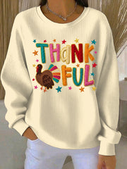 Women's Thanksgiving Print Casual Sweatshirt