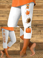 Women's Autumn Festival 'Tis The Season Pumpkin Printed Leggings
