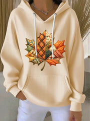 Women's Thanksgiving Print Casual Hoodie