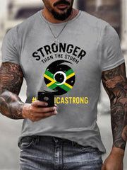 Men's Hurricane Melissa Jamaica Stronger Than The Storm Pray For Jamaica Tee