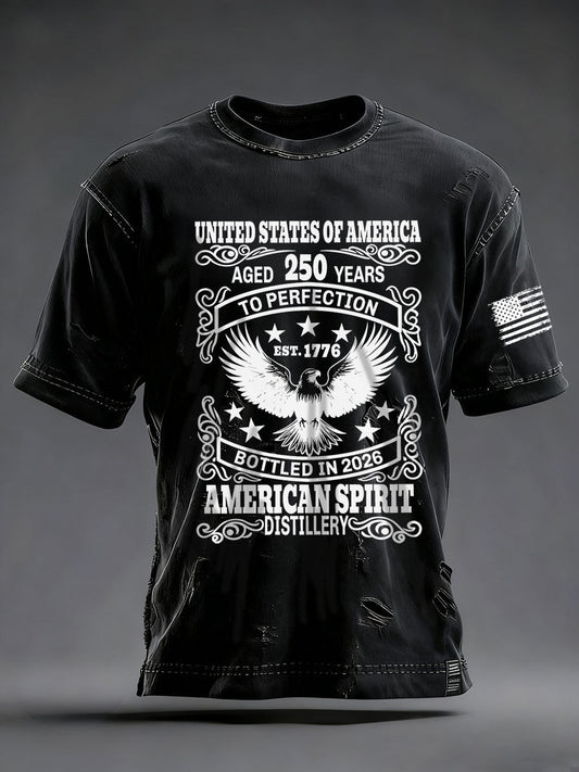 Men's United States 250 Years Printed Casual T-Shirt
