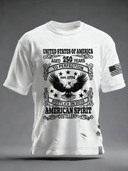 Men's United States 250 Years Printed Casual T-Shirt