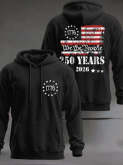 Men's United States 250 Years Printed Casual Hoodie