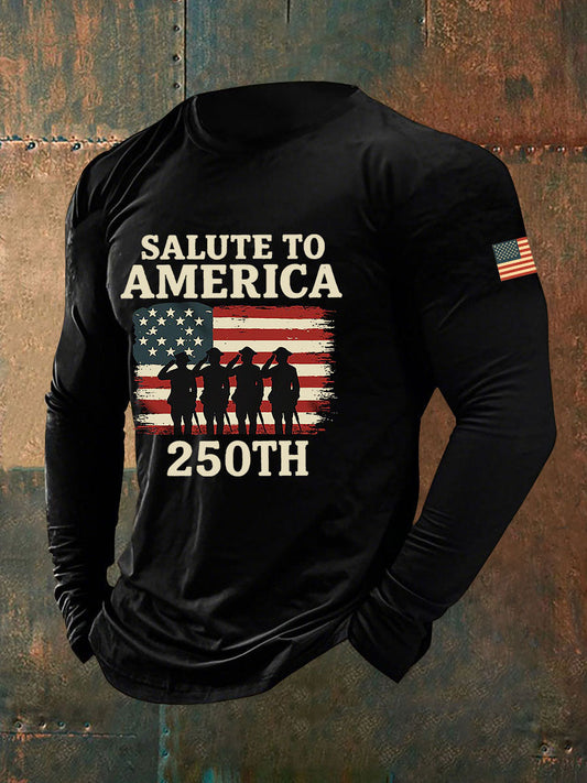 Men's United States 250 Years Printed Casual T-Shirt