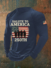 Men's United States 250 Years Printed Casual T-Shirt