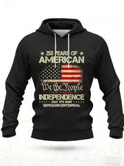 Men's United States 250 Years Printed Casual Hoodie