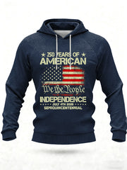 Men's United States 250 Years Printed Casual Hoodie