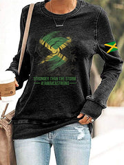 Women's Jamaica strong Polyester Waisted Sweatshirt