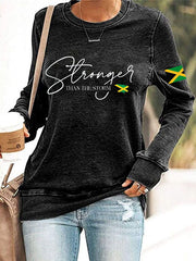 Women's Jamaica strong Polyester Waisted Sweatshirt
