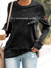 Women's It's Pronounced Cyclist Print Sweatshirt