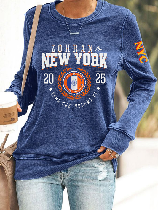 Women's Zohran For New York City Polyester Waisted Sweatshirt