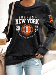 Women's Zohran For New York City Polyester Waisted Sweatshirt