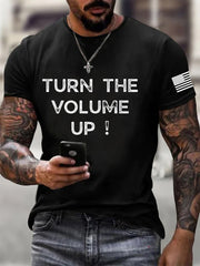 Men's Turn the Volume Up Printed T-shirt