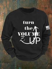 Men's Turn the Volume Up Crew Neck Sweatshirt
