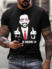 Men's Turn the Volume Up Zohran Mamdani NYC Printed T-shirt