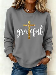 Women's Grateful Cross Casual Sweatshirt