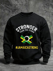 Men's Hurricane Melissa Jamaica Stronger Than The Storm Pray For Jamaica Sweatshirt