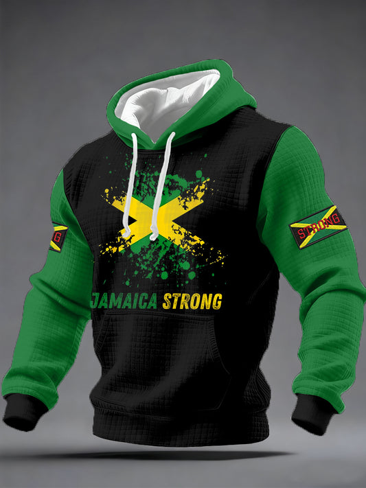 Men's Hurricane Melissa Jamaica Stronger Than The Storm Pray For Jamaica Checkered Hoodie