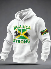 Men's Hurricane Melissa Jamaica Stronger Than The Storm Pray For Jamaica Checkered Hoodie