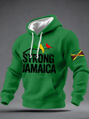 Men's Hurricane Melissa Jamaica Stronger Than The Storm Checkered Hoodie