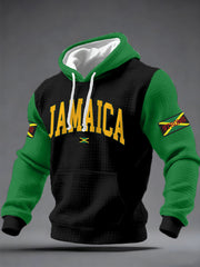 Men's Hurricane Melissa Jamaica Strong Checkered Hoodie