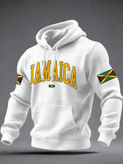 Men's Hurricane Melissa Jamaica Strong Checkered Hoodie