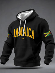 Men's Hurricane Melissa Jamaica Strong Checkered Hoodie