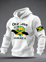 Men's One Love Jamaica Checkered Hoodie