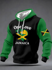 Men's One Love Jamaica Checkered Hoodie