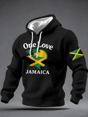 Men's One Love Jamaica Checkered Hoodie