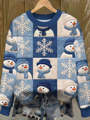 Women's Purple Christmas Printed Sweatshirt