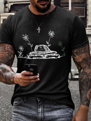 Men's Todd Snider imitation cotton short-sleeved T-shirt