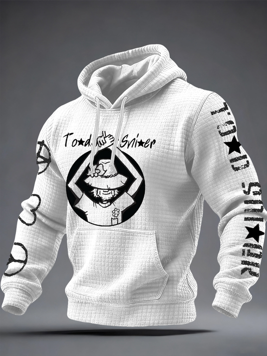 Men's Todd Snider Checkered Cotton Hoodie