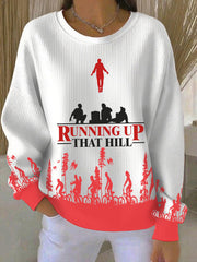 Women's Stranger Things Running Up That Hill Printed Sweatshirt