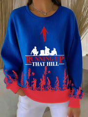 Women's Stranger Things Running Up That Hill Printed Sweatshirt