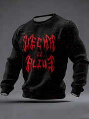 Men's Hawkins TV Show Inspired Waffle Long Sleeved Casual Sweater