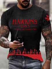 Men's Hawkins Home Of The Upside Down Short Sleeves T-shirt