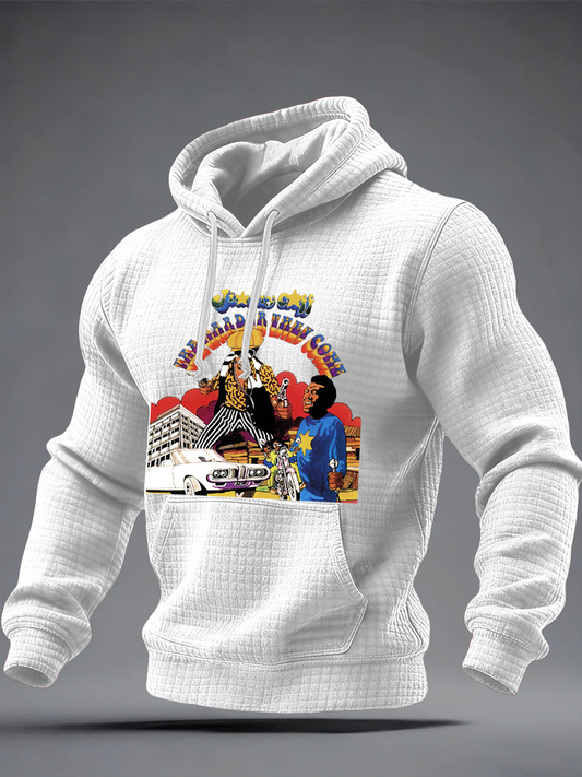 Men's The Legendary Jimmy Cliff Checkered Cotton Hoodie