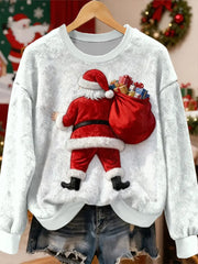 Women's Funny Santa Claus Flannel Hoodie