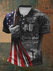 Men's Don't be afraid. Just have faith Mark 5:36 Polo Shirt